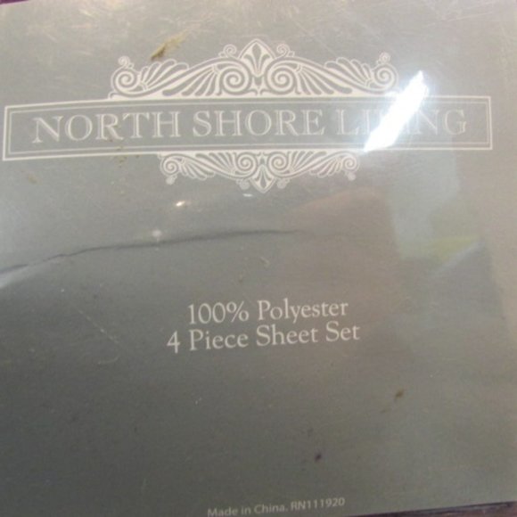 North Shore Living Purple Queen Sheet Set - Picture 1 of 6